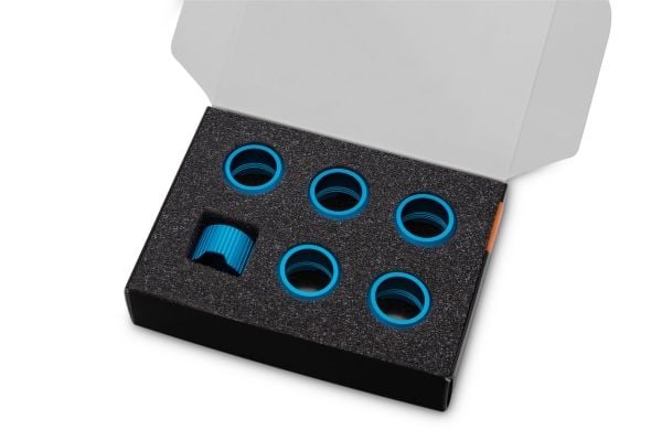 EK Water Blocks 3831109834831, Kompresjonsring, Aluminium, Blå, 6 stykker, Slovenia