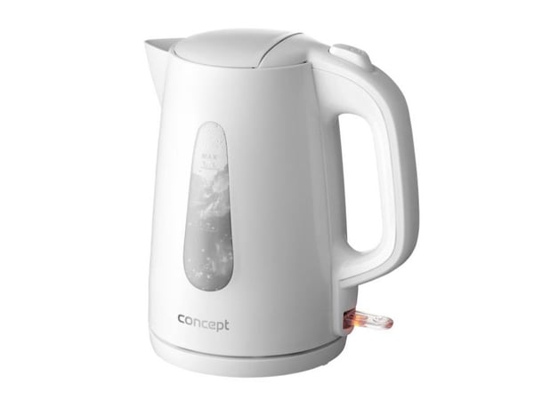 Concept RK2380, 1,7 l, 2200 W, Vit, Vattennivå indikator, Överhettningsskydd, Sladdlös