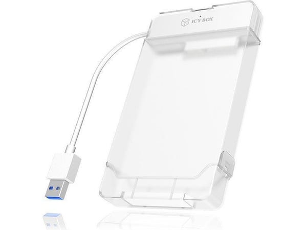 ICY BOX USB3.0 kabinett for 2,5" SATA hvit