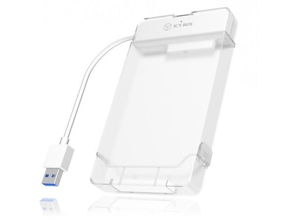 ICY BOX USB3.0 kabinett for 2,5" SATA hvit