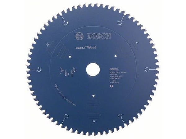 Bosch Expert for Wood - Sagblad - for bløtt tre, løvtre - 305 mm - 72 tenner