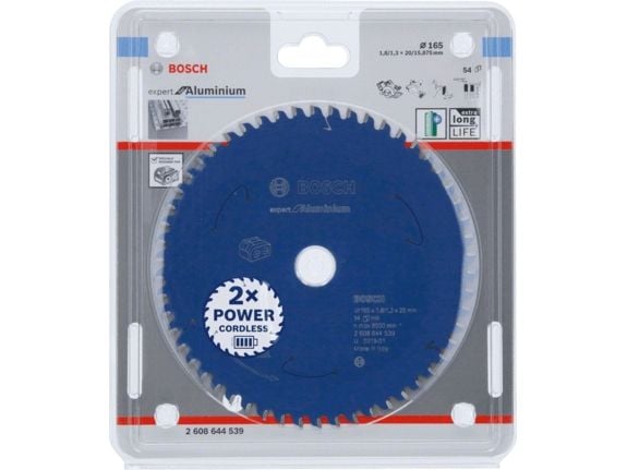 Bosch Expert for Aluminium - Sirkelformet sagblad - for aluminium - 165 mm - 54 tenner