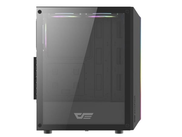 Darkflash DK151 LED datamaskindeksel + 3 vifter (svart)