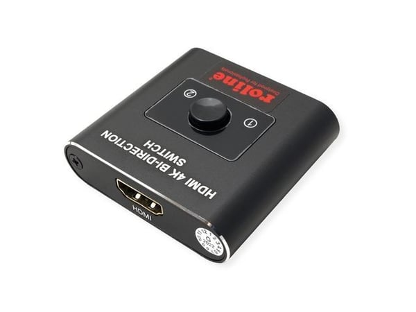 ROLINE 14.01.3573, HDMI, Plast, Sort, 60 Hz, 3840 x 2160, Status, Bryter