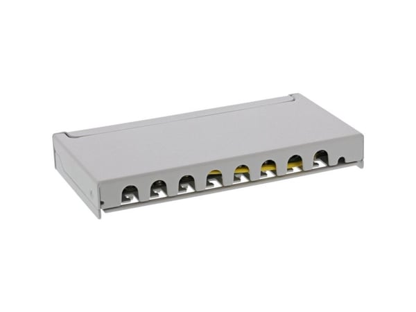 InLine 76818I, RJ45, Cat6a, Veggmontering, 0.5U, Grå, IEC 60603-7-5