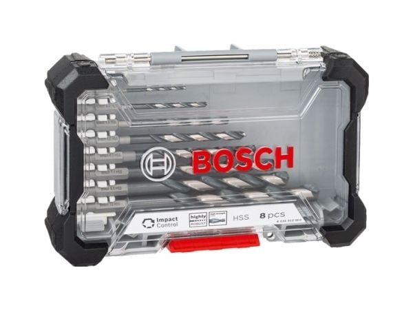 Bosch Impact Control - Borsett - bor - 8 deler - H8 - heksagonal