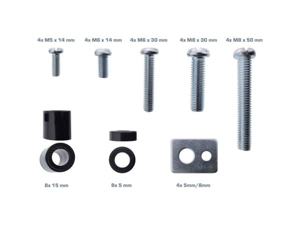 InLine 23100A, Montering Sett, Vegg, Zink, 40 stykker, 95 mm, 120 mm