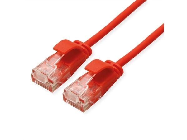 Roline green 21.44.3917 RJ45 nettverkskabel patchkabel CAT 6A U/UTP 5,00 m rød (klar) uskjermet halogenfri flammehemmende 1 stk