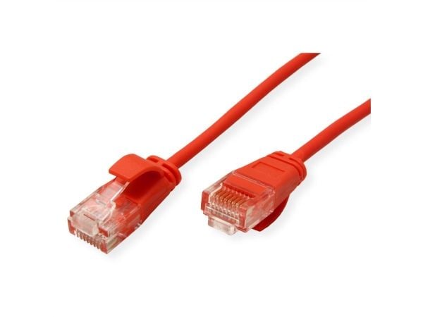 Roline green 21.44.3917 RJ45 nettverkskabel patchkabel CAT 6A U/UTP 5,00 m rød (klar) uskjermet halogenfri flammehemmende 1 stk