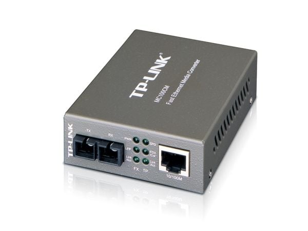 TP-Link MC100CM - Fibermedieomformer - 100Mb LAN - 10Base-T, 100Base-FX, 100Base-TX - RJ-45 / SC flermodus - opp til 2 km - 1310 nm