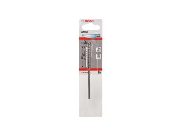 Bosch tilbehør 2608595690 HSS metallspiralbor 10 mm, samlet lengde 184 mm, slipt DIN 340, sylinderskaft, 1 stk