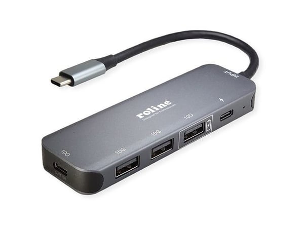 ROLINE 14.02.5048-10, USB 3.2 Gen 2 (3.1 Gen 2) Type-C, USB 3.2 Gen 2 (3.1 Gen 2) Type-A, USB 3.2 Gen 2 (3.1 Gen 2) Type-C, 10000 Mbit/s, Grå, Alum...