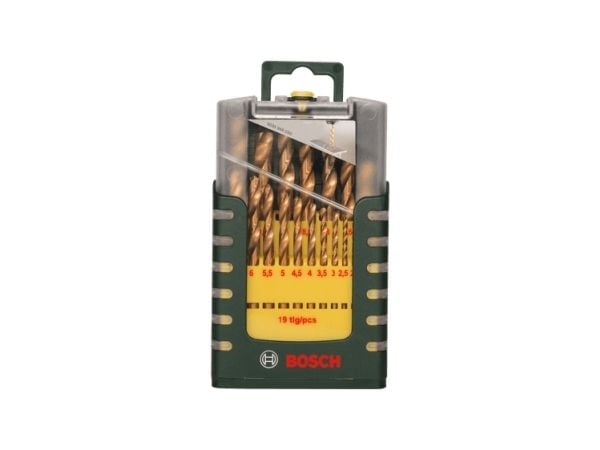 Bosch HSS-TiN - Borsett - for metall - 19 deler - 1-10 mm