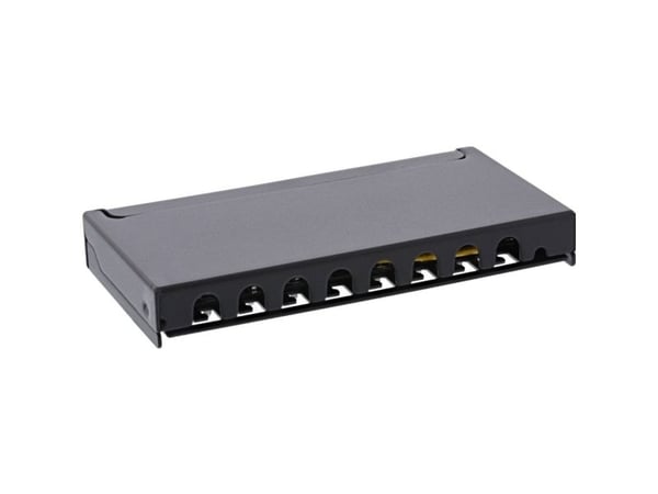 InLine 76818S, RJ45, Cat6a, Veggmontering, 0.5U, Svart, IEC 60603-7-5