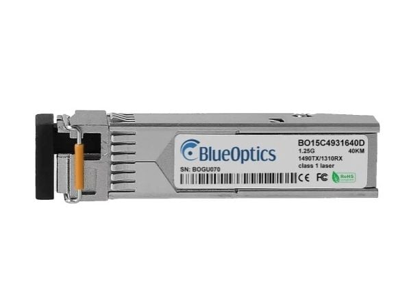 Huawei 02310KVU kompatibel BlueOptics© SFP Bidi-transceiver för single-mode Gigabit höghastighetsdataöverföring i fiberoptiska nätverk, med stöd fö...