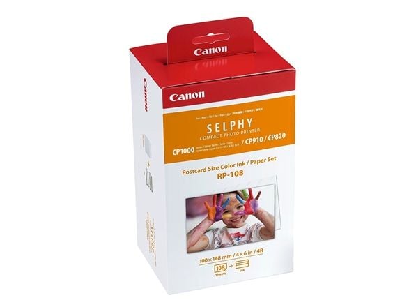 Canon RP-108 - Kassett och pappersset för färgband - för SELPHY CP1000, CP1200, CP1300, CP820, CP910