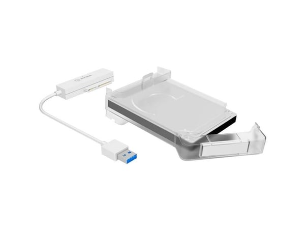 ICY BOX USB3.0 kabinett for 2,5" SATA hvit