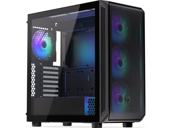 Endorfy Arx 700 ARGB - PC-etui - ATX - sidepanel med vindu (herdet glass) - ingen strømforsyning (ATX) - svart - USB/lyd