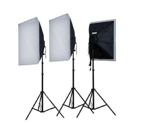 Falcon Eyes 290505, Svart, Hvit, 336 W, 500 x 500 mm, 3 stykker, 3 stykker, 12 lamper