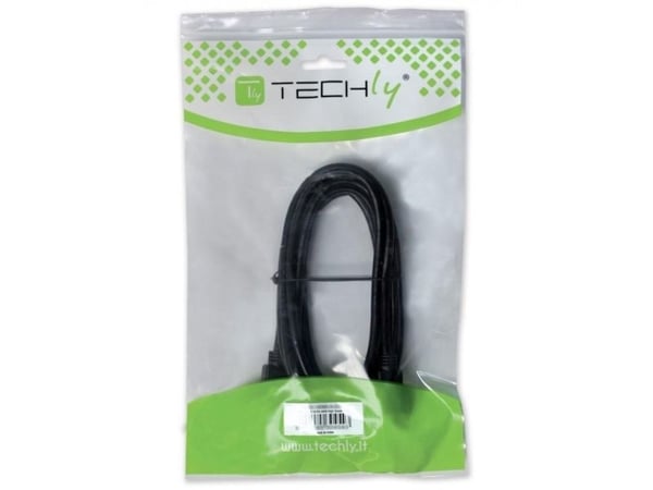Techly 2.0m USB 2.0 A/B M, 2 m, USB A, USB B, USB 2.0, Hankjønn/hankjønn, Sort