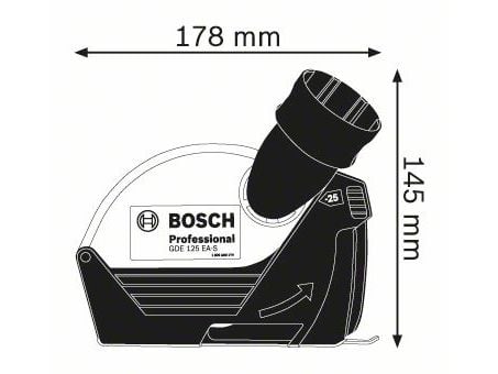 Bosch STØVADAPTER GDE 125 EA-S T/VINKELSLIBER