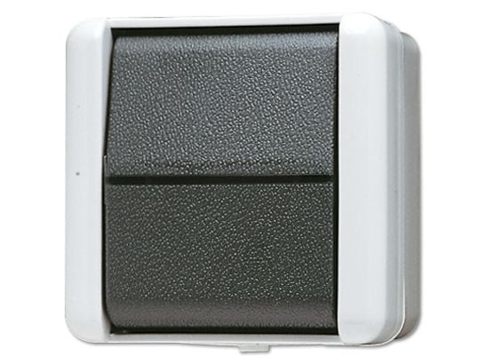 JUNG 807 W, Keinukytkin, Langallinen, Termoplastinen, Musta, Valkoinen, IP44, 250 V