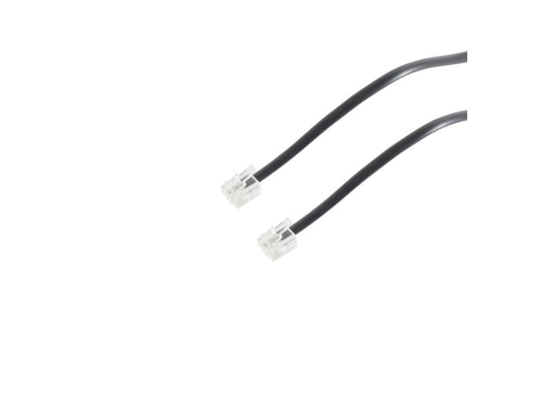S-Impuls anslutningskabel RJ11/RJ11 (6/4, 1:1) 1,5 m svart (VF v.5)