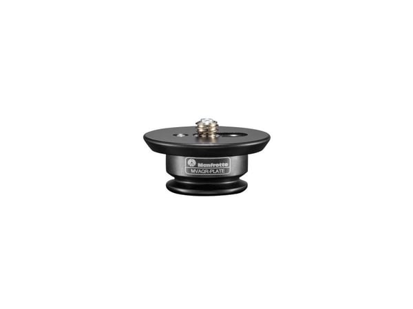 Manfrotto MVAQR-PLATE, Monteringsplate, Sort, Aluminium, 1/4, 3/8", 50 mm, 22 mm