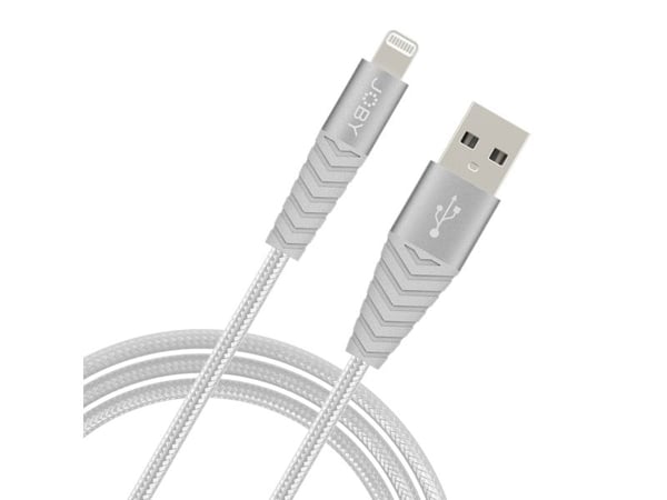 Joby JB01814-BWW, 1,2 m, Lightning, USB A, Hankjønn, Hankjønn, Sølv