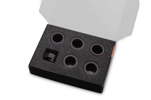 EK Water Blocks 3831109836125, Kompresjonsring, Aluminium, Sort, 6 stykker, Slovenia