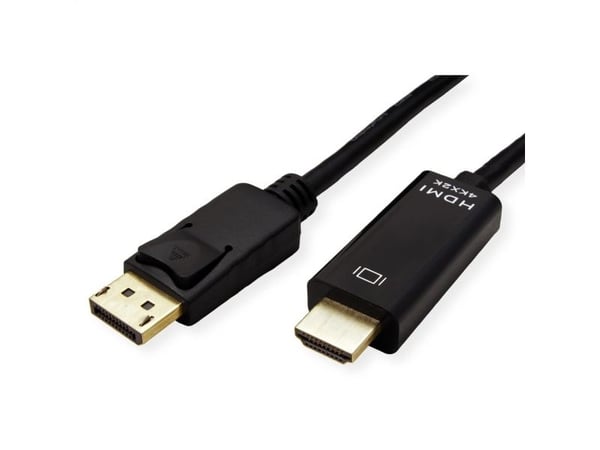 ROLINE 11.04.5997-10, 3 m, DisplayPort, HDMI, Hankjønn, Hankjønn, Rett