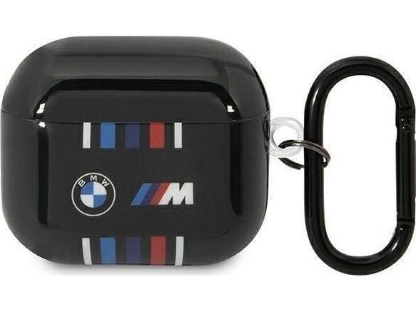 BMW flerfärgade linjer - skydd till Apple AirPods 3 (svart)