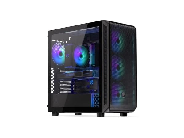 Endorfy Arx 700 ARGB - PC-etui - ATX - sidepanel med vindu (herdet glass) - ingen strømforsyning (ATX) - svart - USB/lyd