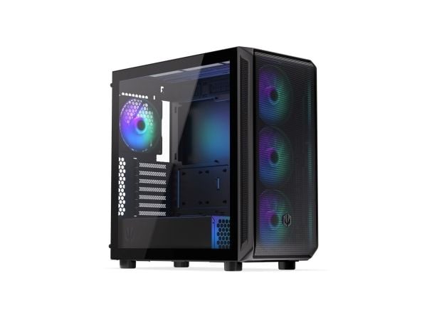 Endorfy Arx 700 ARGB - PC-etui - ATX - sidepanel med vindu (herdet glass) - ingen strømforsyning (ATX) - svart - USB/lyd