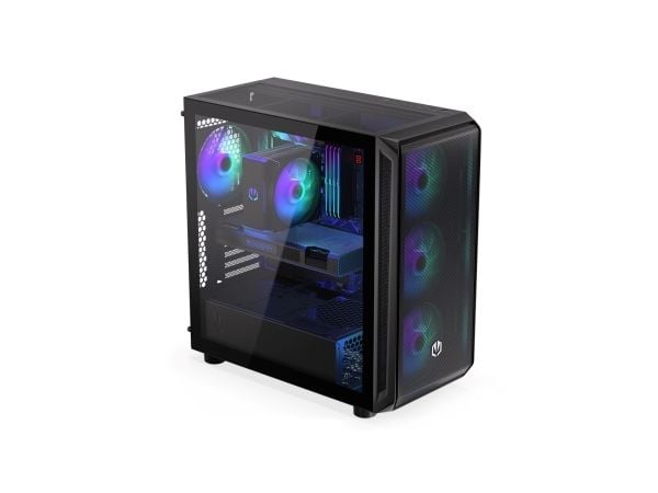 Endorfy Arx 700 ARGB - PC-etui - ATX - sidepanel med vindu (herdet glass) - ingen strømforsyning (ATX) - svart - USB/lyd