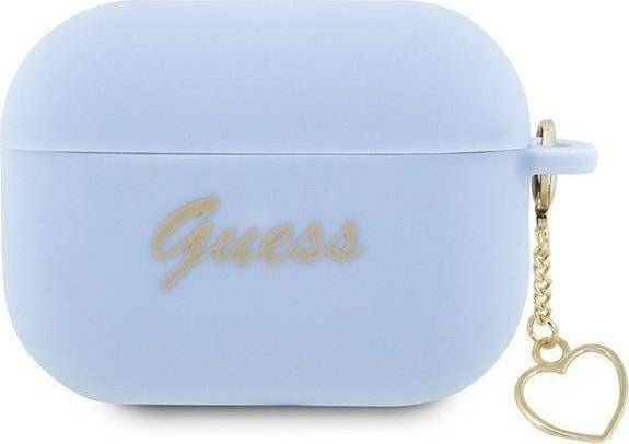 Guess GUAP2LSCHSB AirPods Pro 2 (2022/2023) dekla blå silikon Charm Heart Collection