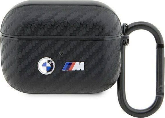 BMW kolfiber dubbel metall-logga - fodral för Apple AirPods Pro 2 (svart)