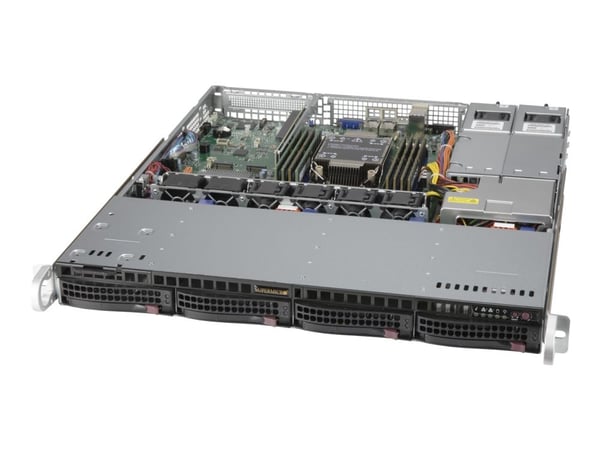 Supermicro SC813M F2TQC4-R407CB - Kan monteras i rack - 1U - ATX - SATA/SAS - hot-swap - svart