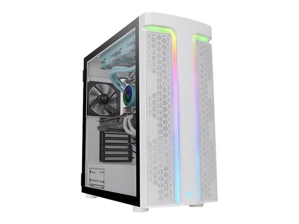 Thermaltake H Series H590 TG Snow ARGB - Mid tower - utökad ATX - genomskinlig sidopanel (härdat glas) - ingen strömförsörjning (PS/2) - vit - USB/...