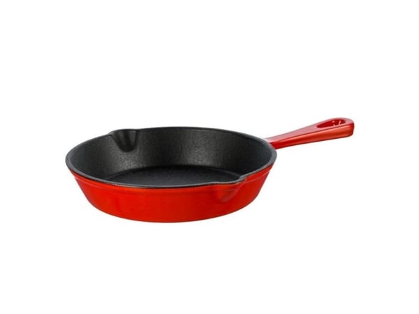 Grand Feu emaljert støpejernspanne, 25 cm, rød
