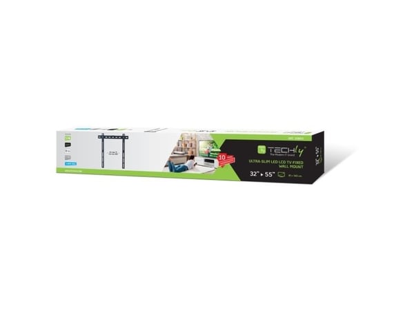 Techly ICA-PLB 140M, 81,3 cm (32"), 139,7 cm (55"), 50 kg, 100 x 100 mm, 400 x 400 mm, Sort