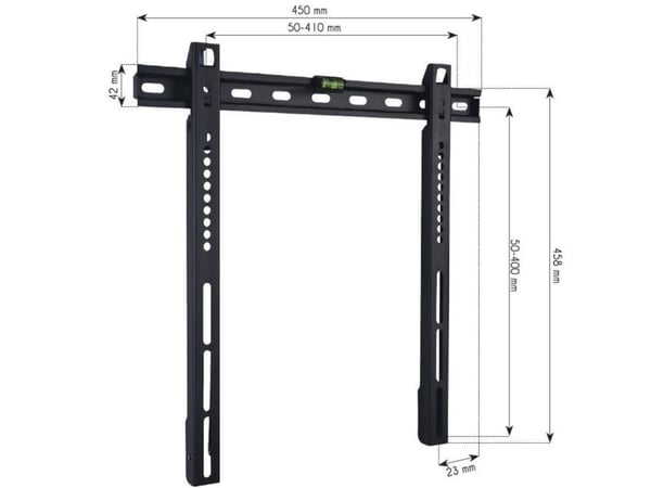 Techly ICA-PLB 140M, 81,3 cm (32"), 139,7 cm (55"), 50 kg, 100 x 100 mm, 400 x 400 mm, Sort