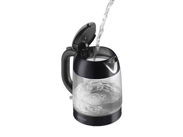 Concept RK4082, 1,7 L, 2200 W, Svart, Rustfritt stål, Glass, Rustfritt stål, Vannmåler