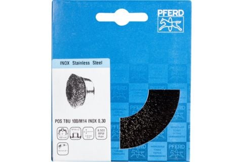 PFERD 43469103, Kopp stålbørste, 10 cm, 8500 RPM, 1 stykker