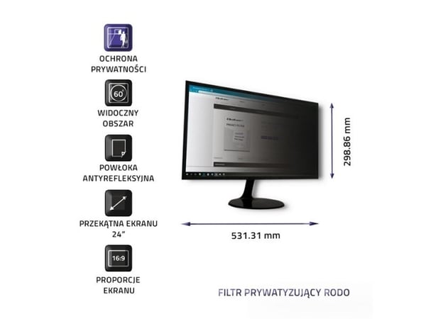 Qoltec 51060, 61 cm (24"), 16:9, Näyttö