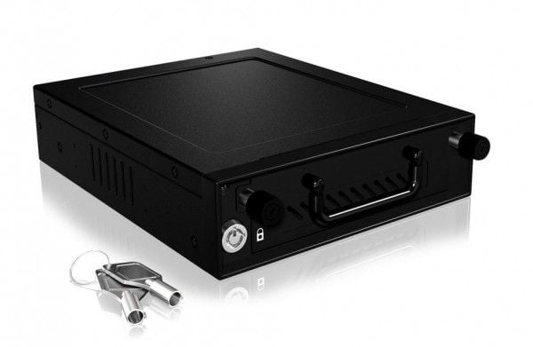 ICY BOX IB-148SSK-B, avtakbar ramme for 3,5/2,5 SATA I/II/III og SAS HDD, vifte 5,25 harddiskmonteringsramme