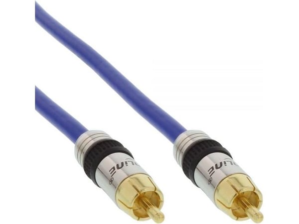 InLine 4043718108374, RCA, Hanstik, RCA, Hanstik, 25 m, Blå