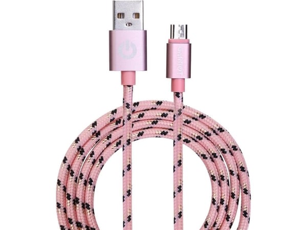 Garbot C-05-10196, 1 m, USB A, Micro-USB B, Rosa