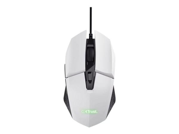 Trust GXT 109W Felox - Mus - illuminated, gaming - 6 knapper - kablet - USB - winning white