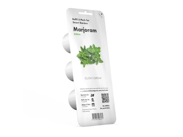 Click & Grow 4742793007571, Syötävä kasvi, Maustemeirami, Aloituspakkaus, 3 kpl, Laatikko